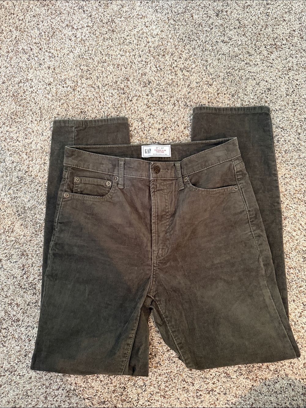 GAP High Rise Corduroy Vintage Slim Pants